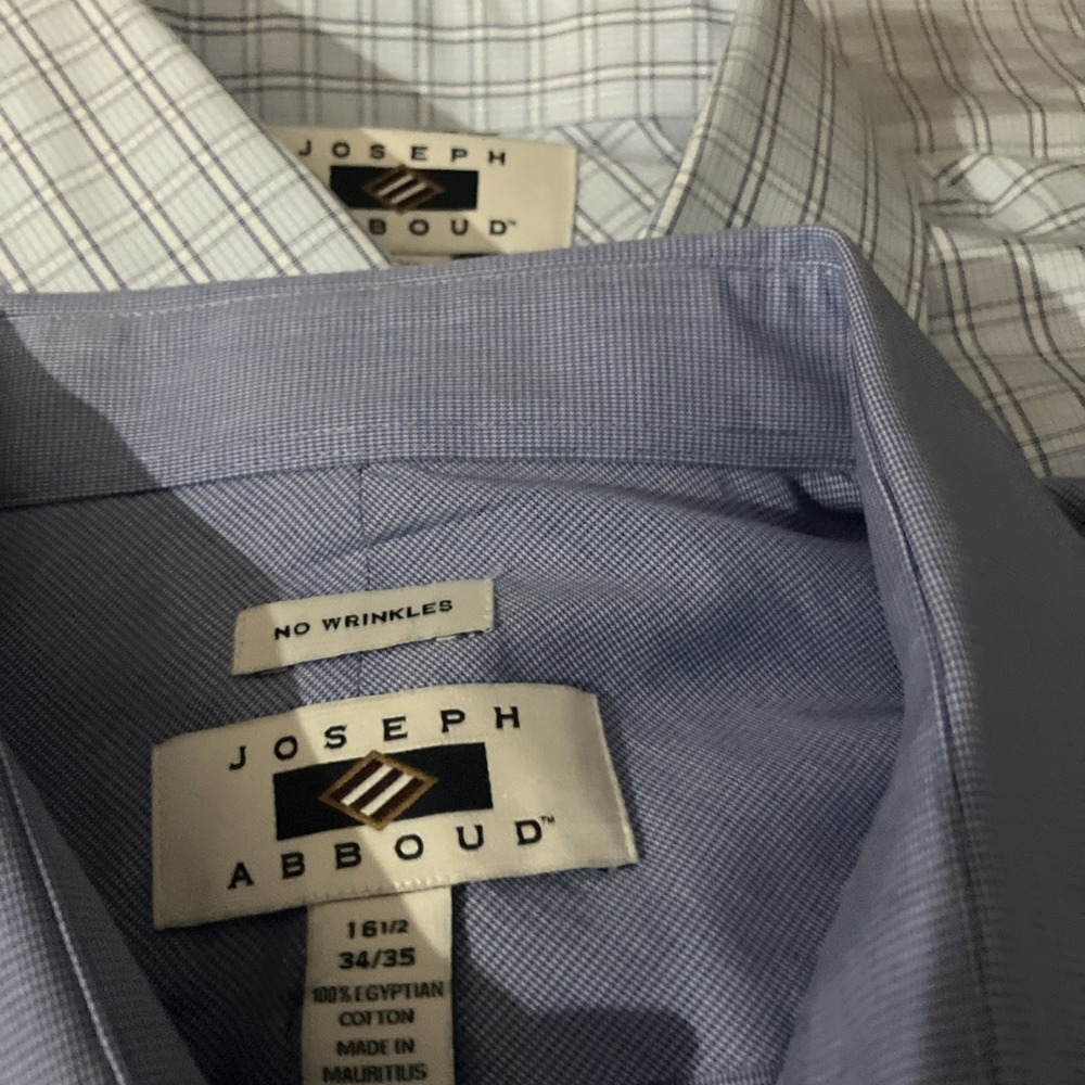 Joseph Abboud Dress Shirts (Lot of 3) Mens 16.5 34/35 Plaid Egyptian Cotton - Picture 4 of 8